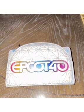 Loungefly Disney EPCOT 40th Zip-Around Wallet White/Multicolor D23 2022